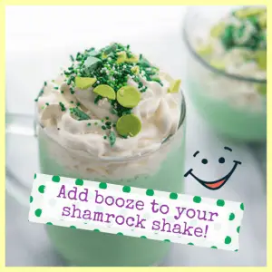 Get Lucky With Green & Rainbow Everything! - boozy green shamrock shake