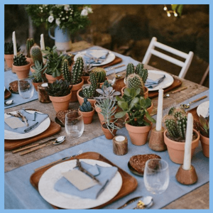 Spring Centerpieces Beyond Floral Arrangements! - cactus tablescape