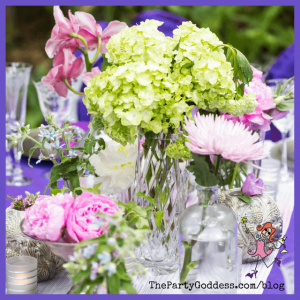 Spring Centerpieces Beyond Floral Arrangements! - colorful flower tablescape