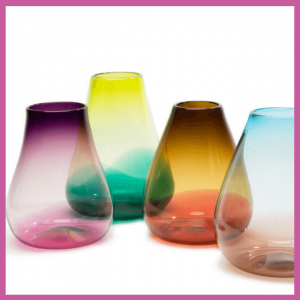 Spring Centerpieces Beyond Floral Arrangements! - colorful glass vases
