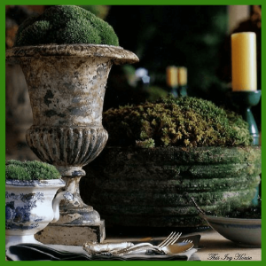 Spring Centerpieces Beyond Floral Arrangements! - garden pots with moss