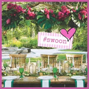 2018 Wedding Trend Predictions From The Experts - wedding tablescape in green gold and pink