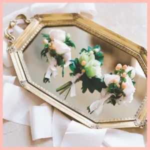 2018 Wedding Trend Predictions From The Experts - 3 bunches of flowers on a silver platter