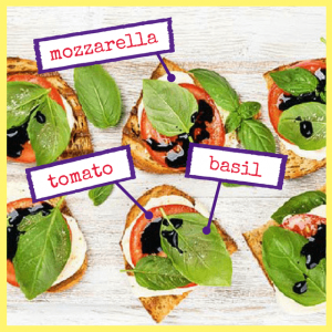 2018 Wedding Food Trends And Seasonal Menus! - mozzarella, tomato, basil appetizer on toast