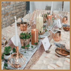 2018 Wedding Trends From Around The Globe! - copper and green tablescape