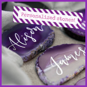 Push For Purple: 16 Ultra Violet Wedding Styles - personalized purple stones