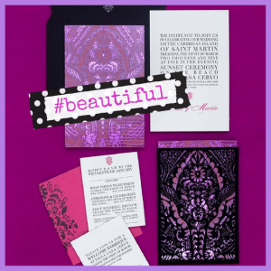 Push For Purple: 16 Ultra Violet Wedding Styles - invitations by Ceci New York