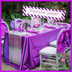 Push For Purple: 16 Ultra Violet Wedding Styles - purple tablescape