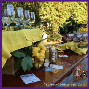 12 ‘Not Your Same Old Mother’s Day’ Ideas! - wine tasting table with lemons