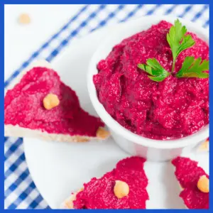 Picnics, BBQ & Boozy Menus For Memorial Day! - red roasted beet hummus