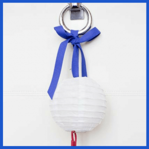 Picnics, BBQ & Boozy Menus For Memorial Day! - mini lantern tied with blue ribbon