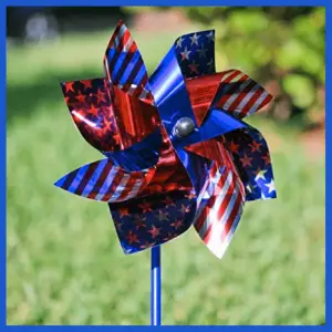 Picnics, BBQ & Boozy Menus For Memorial Day! - metallic red white and blue pinwheel