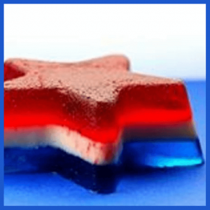 Picnics, BBQ & Boozy Menus For Memorial Day! - red white and blue jello in star shape