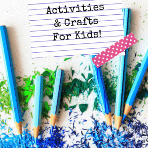 Summer Vacation Activities & Crafts For Kids! - Pinterest title image