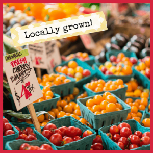Plant, Grow, Harvest: Healthy Eating For Kids! - colorful tomatoes at a farmers market