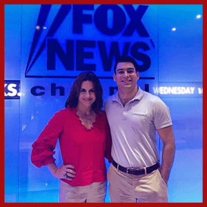 Snarky Time! July...It's A Wrap! - Marley and Cullen in front of the Fox News sign
