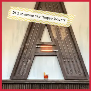 What’s On The Menu? Nothing, There Isn’t One! - large A with a cocktail below