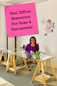 Cool Office Makeovers For Home & Businesses! - Pinterest title image