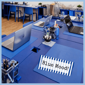 Cool Office Makeovers For Home & Businesses! - blue office