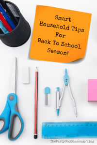 Smart Household Tips For Back To School Season! - Pinterest title image