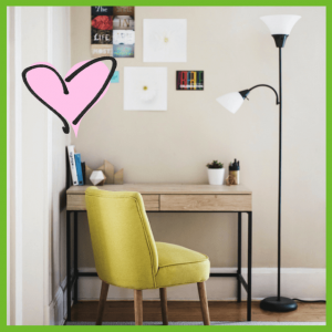 Smart Household Tips For Back To School Season! - workspace with desk, chair and lamp