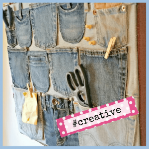 Smart Household Tips For Back To School Season! - wall organizer made with jean pockets