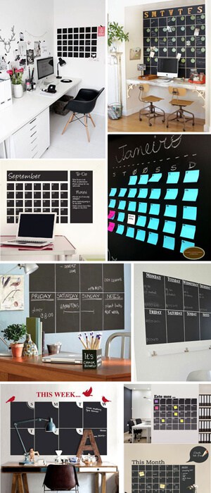 Smart Household Tips For Back To School Season! - collage of diy blackboard calendars