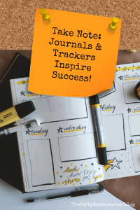 Take Note: Journals & Trackers Inspire Success! - Pinterest title image