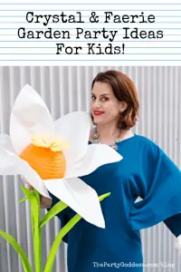 Crystal & Faerie Garden Party Ideas For Kids! - Pinterest title image