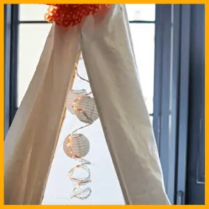 Crystal & Faerie Garden Party Ideas For Kids! - tent with small lanterns and white lights