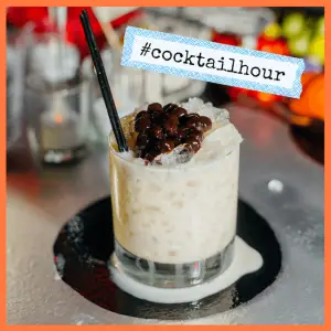 Spooky Alfred Hitchcock Halloween Party Ideas - white Halloween cocktail