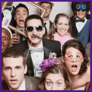 Biz School, Bahamas & A Big *SS Airstream! - group of people posing with photo props
