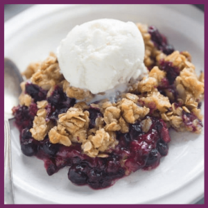 Fall Fruit Dessert Recipes For Entertaining! - berry crisp with ice cream on top