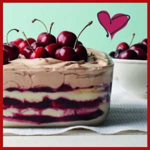 Fall Fruit Dessert Recipes For Entertaining! - Black Forest icebox cake with cherries on top