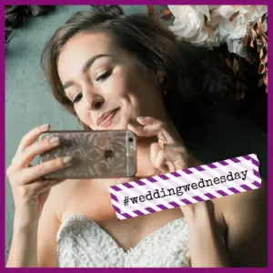 How Millennials Reinvented Wedding Traditions! - bride looking at her cell phone