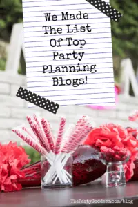 We Made The List Of Top Party Planning Blogs! - Pinterest title image