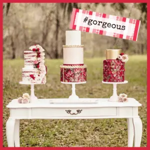 We Made The List Of Top Party Planning Blogs! - red, white and gold cakes