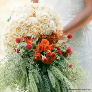 7 Boho-Chic Backyard Wedding Tips During Covid - close up of bridal bouquet