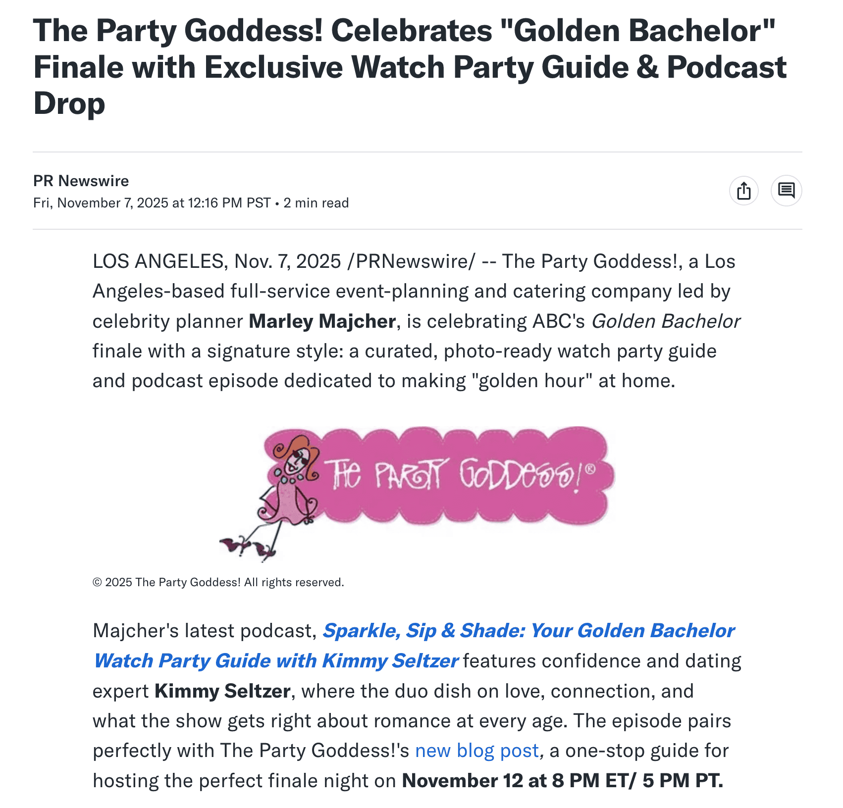 Golden Bachelor Finale Watch Party Guide