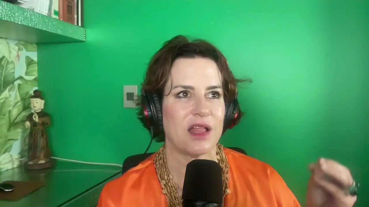 Marley Majcher recording Episode 100 of Every Day's a Train Wreck